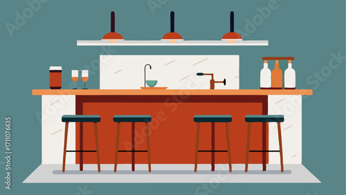 A mix of reclaimed wood and metal bar stools at a kitchen island with a marble countertop.