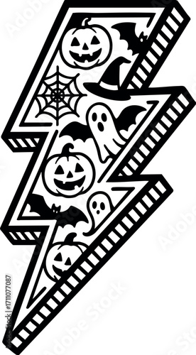 Halloween Lightning Vector, Lightning, Funny Halloween, Halloween Season