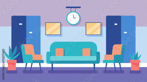 Encouraging Environment An inviting waiting area with comfortable seating and soothing colors showcasing a patientcentered design to reduce anxiety.