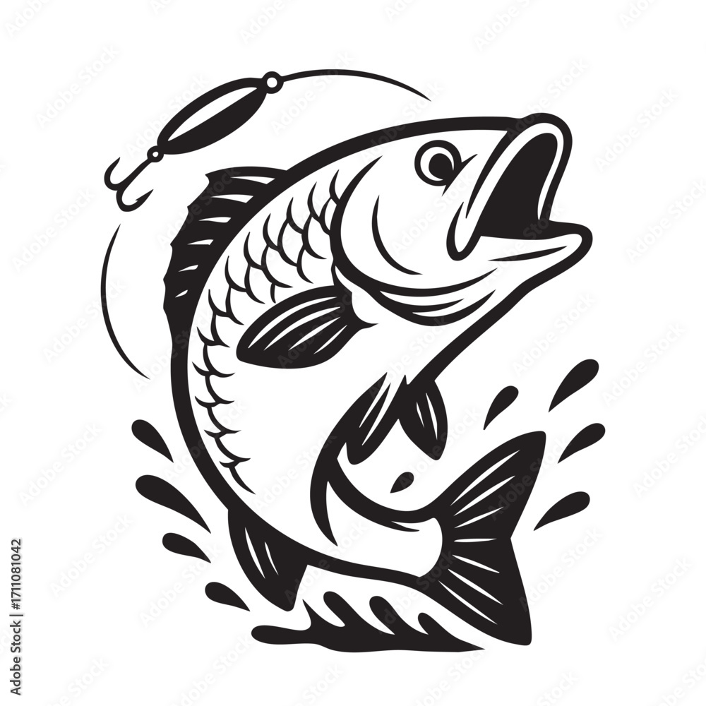 Fototapeta premium vector illustration of a fish