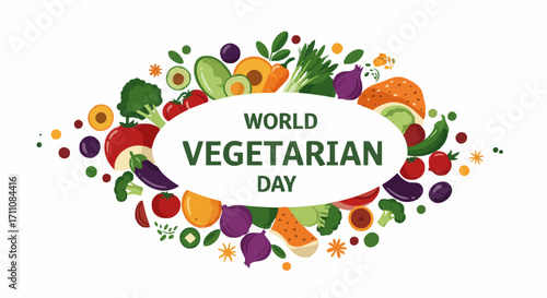 Vector illustration world vegetarian day