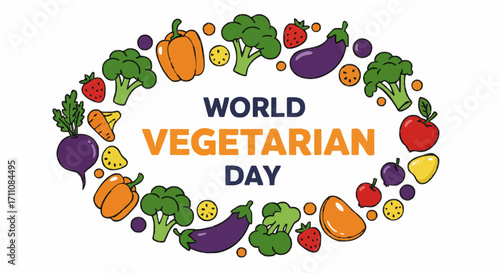 Vector illustration world vegetarian day