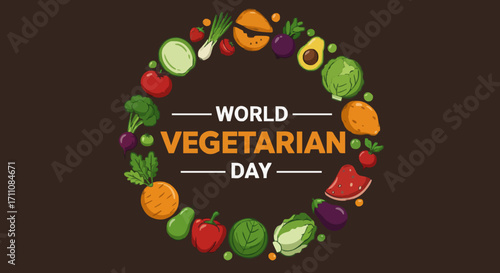 Vector illustration world vegetarian day
