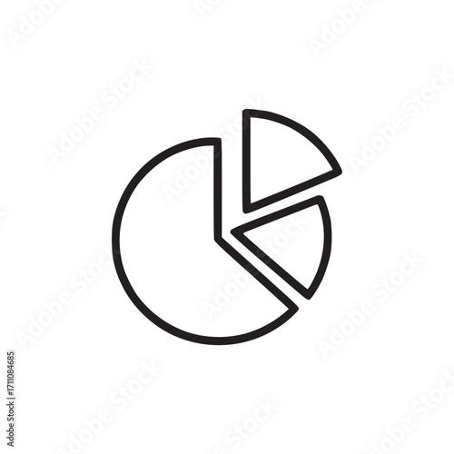 Vector art of pie chart illustration, ideal for data visualization, business reports, and presentations its clear and concise design effectively communicates statistical information