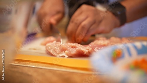 Homemade Shrimp Fried Rice Being Cooked in Kitchen - Series