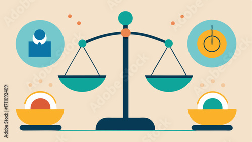 Balance of Stimulation A scale balancing various sensory activities e.g. touch sound light portraying the need for equilibrium in sensory experiences.