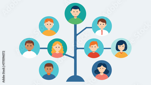 Family Health Tree A stylized family health tree illustrating inherited genetic conditions with branches highlighting various genetic markers affecting treatment.