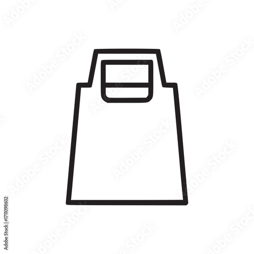 Vector art of shopping bag icon symbol of retail, commerce, and purchase simple and modern design for websites, apps, and graphic design projects vector illustration of a shopping bag