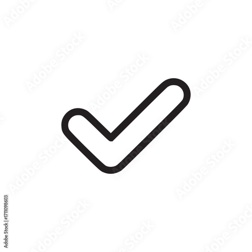 Vector art of check mark icon symbol of approval, success, and validation simple and modern design for websites, apps, and graphic design projects vector illustration of a check mark