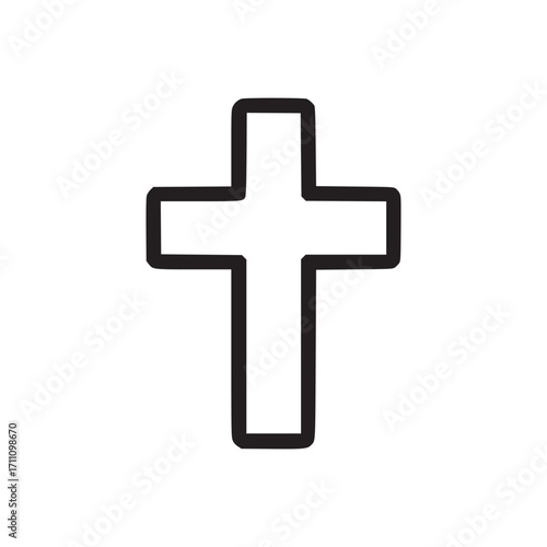 Vector art of christian cross this simple yet powerful symbol represents faith, hope, and salvation, embodying the core beliefs of christianity and serving as a timeless emblem of spirituality and dev