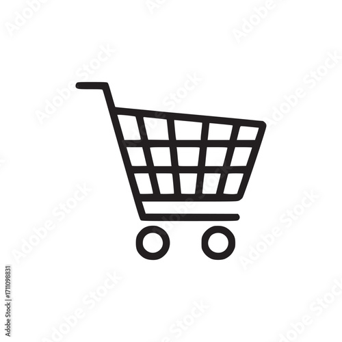 Vector art of shopping cart this ubiquitous symbol represents the act of purchasing goods and services, embodying the essence of commerce and consumerism in the modern retail landscape