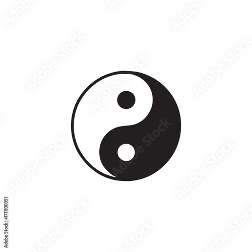 Vector art of yin yang symbol the yin yang principle is that everything exists as inseparable and contradictory opposites a balance between two opposites