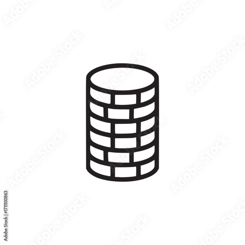 Illustration of a stack of coins represents finance, investment, or wealth clean, minimalist design for easy integration into projects suitable for various financial contexts