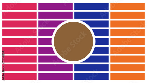 Abstract Colorful Geometric Pattern with Bold Shapes for Modern Design