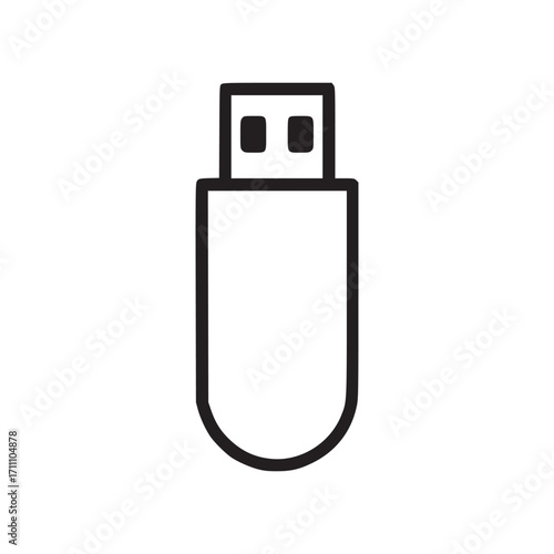 Illustration of a usb flash drive the usb flash drive is a symbol of data storage, and it can be used to represent technology, memory, or portability the simple design makes it versatile