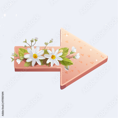 Delicate Daisy Arrow Illustration