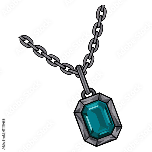 Isolated necklace on a white background vector illustration, jewelry accessory design suitable for fashion projects, accessories and decorative themes