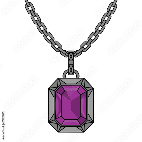 Necklace isolated on white background vector illustration, jewelry accessory ideal for fashion graphics, accessories visuals and decorative designs
