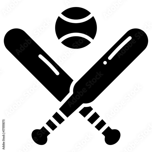 Baseball glyph icon
