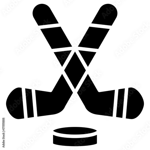 Ice Hockey glyph icon