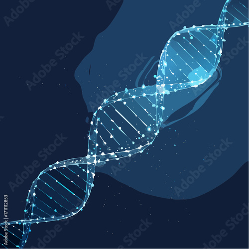 Glühende DNA-Struktur