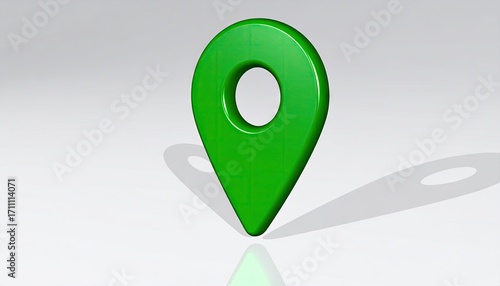 Free Download 3D Green Glass Jelly Location Pin Icon - GFXLoad