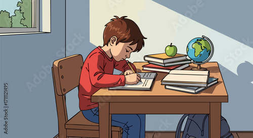 Kids learning in an afternoon study session.