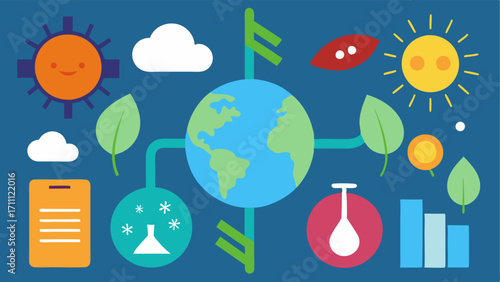 Environmental Factors Icons representing various environmental factors like pollution UV rays and stress interacting with DNA highlighting their impact on epigenetic changes.
