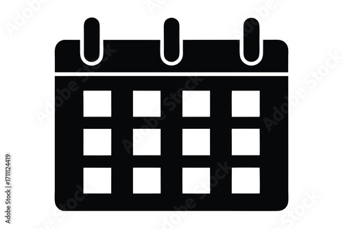 calendar silhouette vector icon