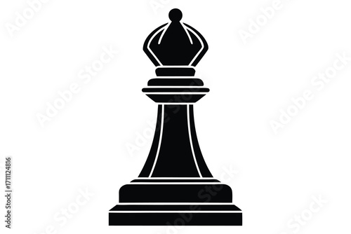 chess piece silhouette vector icon