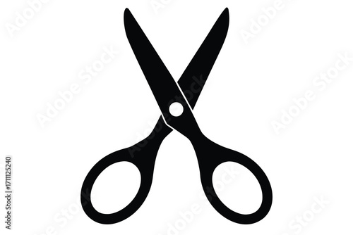craft scissors silhouette vector icon