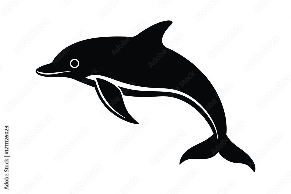 Fototapeta premium flippers silhouette vector icon