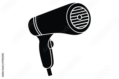 hairdryer silhouette vector icon