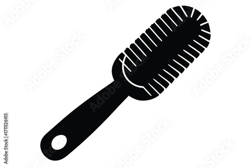 hairbrush silhouette vector icon