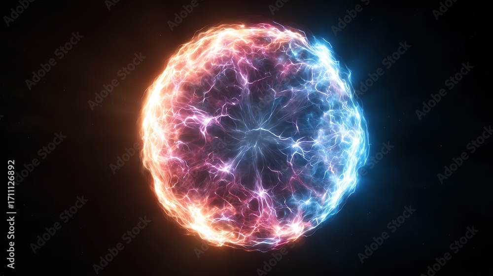 Obraz premium glowing sphere in the dark