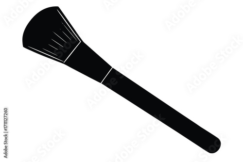 makeup brush silhouette vector icon