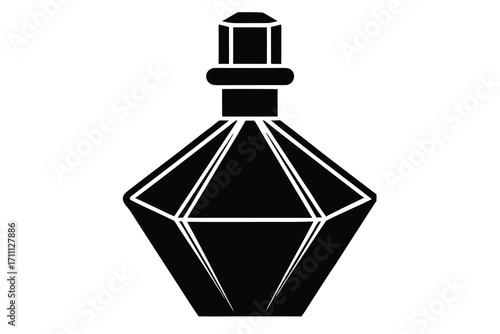 perfume bottle silhouette vector icon