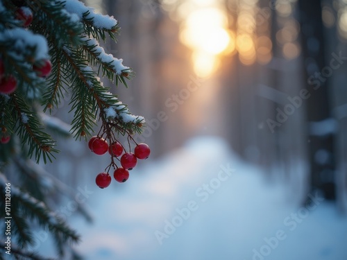 christmas tree in the snow