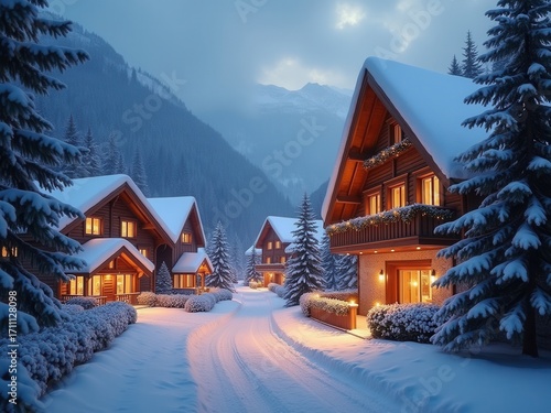 house in the snow