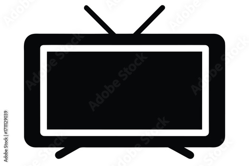 smart tv silhouette vector icon