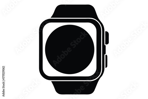 smartwatch silhouette vector icon