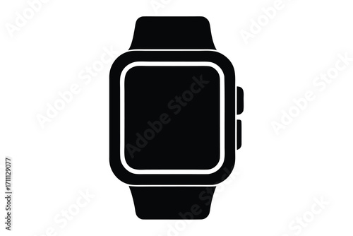 smartwatch silhouette vector icon