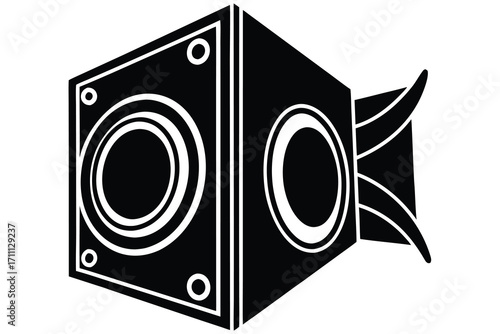 speaker silhouette vector icon