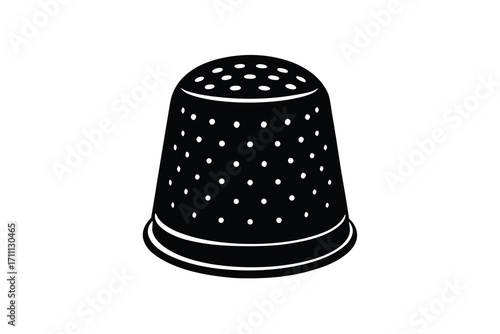 thimble silhouette vector icon
