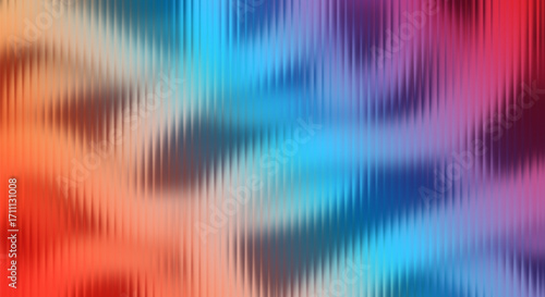 Soft blurred color waves and a vertical ribbed texture, vibrant futuristic gradient, for technology, web design, banner.