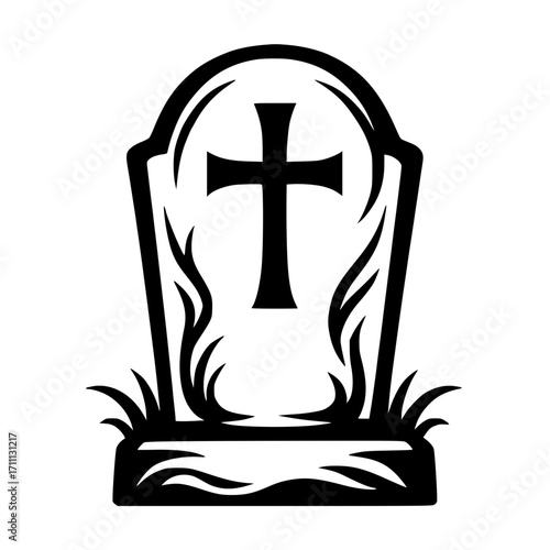 Tribal Style Halloween Headstone SVG