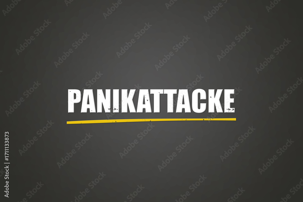 Fototapeta premium Panikattacke (Panic attack) - A blackboard with white text.