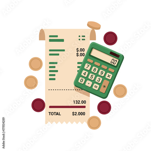Accounting and Finance Illustration With Calculator