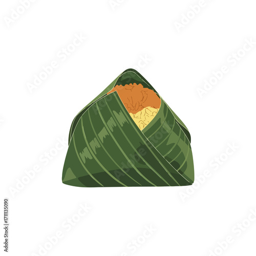 Sticky Rice Wrapped in Banana Leaf