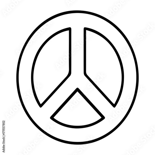 Peace Symbol Outline